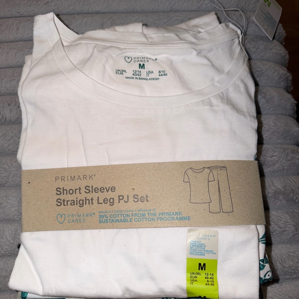 Primark Cream Short Sleeve PJ Set
